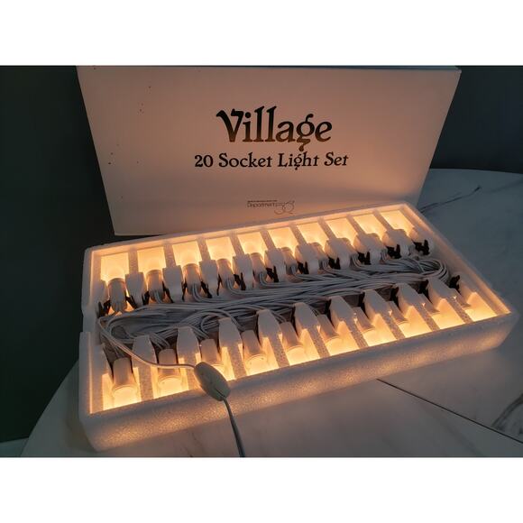 WORKING - Dept 56 - 20 Socket Light Set Village House Accessories 99278 - Picture 1 of 4